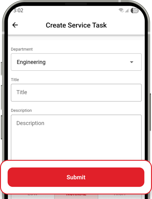Tampilan form pengisian laporan kendala hunian di aplikasi Yipy