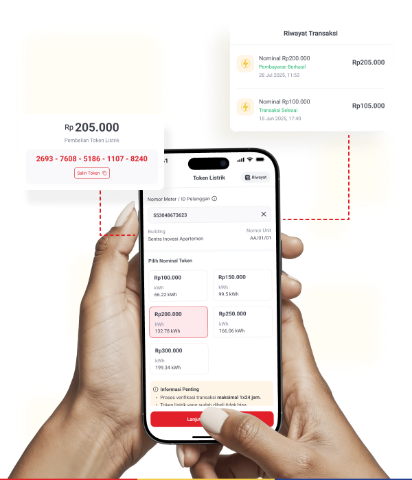 Memberikan Kemudahan Bagi Penghuni dalam Transaksi Token Listrik